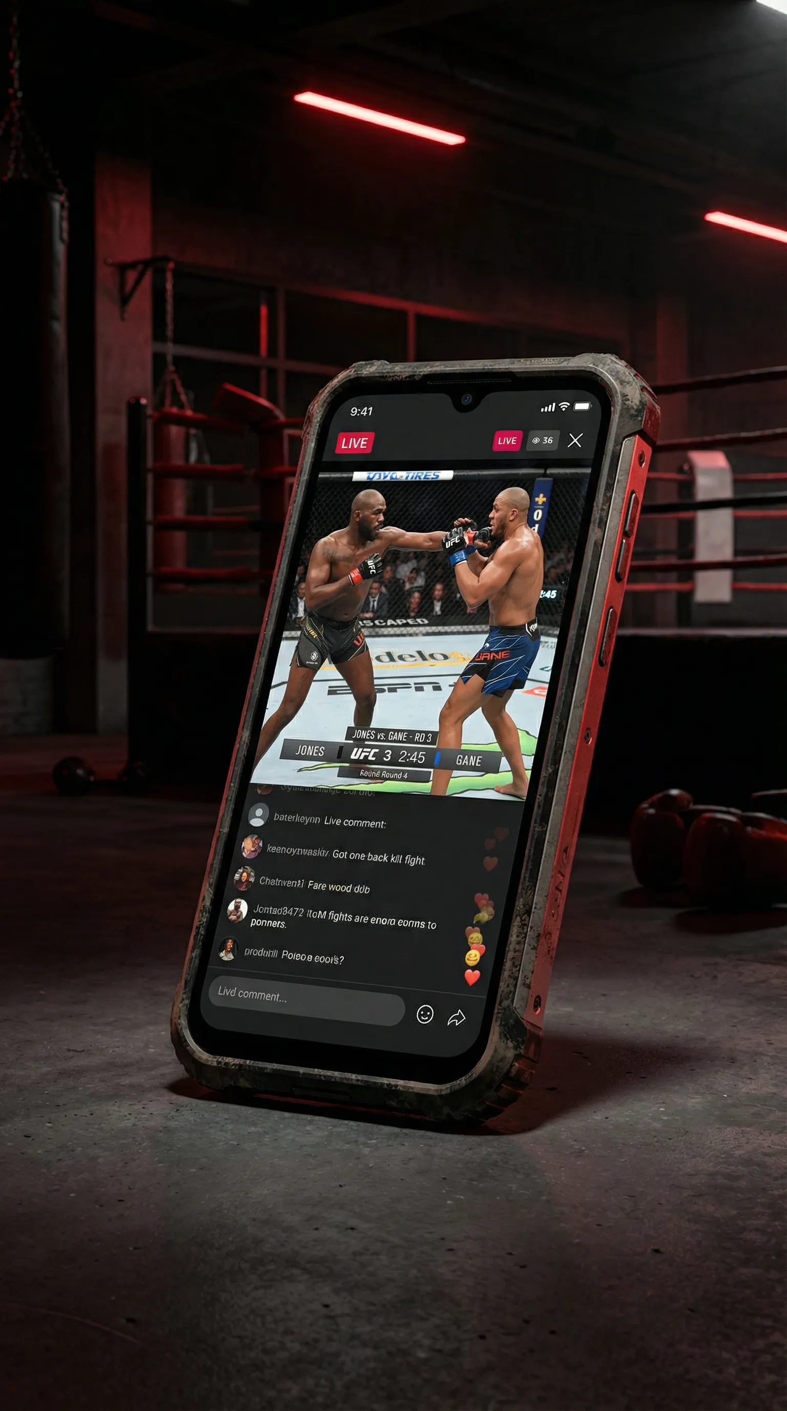 乐玩体育app 移动端APP格斗直播界面
